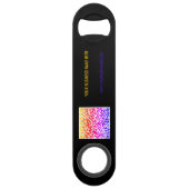 Uw QR-code aangepaste tekstbalksleutel - Kies kleu Speed Flessenopener (Achterkant)
