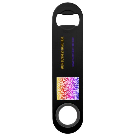 Uw QR-code aangepaste tekstbalksleutel - Kies kleu Speed Flessenopener (Achterkant)