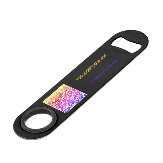 Uw QR-code aangepaste tekstbalksleutel - Kies kleu Speed Flessenopener (Achterkant Gekanteld)