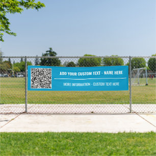 Uw QR-code Aangepaste tekstbanner Kies kleur Spandoek