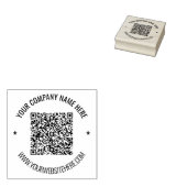 Uw QR-code Aangepaste tekstinfo Ronde Rubber Stamp Rubberstempel (Gestempeld)