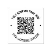 Uw QR-code Aangepaste tekstinfo Ronde Rubber Stamp Rubberstempel (Afrduk)