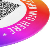 Uw QR-code Aangepaste tekstkleur snijplank (Hoek)