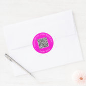 Uw QR-code Aangepaste tekstkleur Stickers Sjabloon (Envelop)