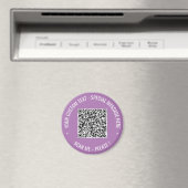 Uw QR-code aangepaste tekstmagneet - Kies kleuren Magneet (Insitu (Vaatwasser))