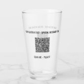 Uw QR-code Aangepaste tekstPromotioneel Glas Voorb (Achterkant)