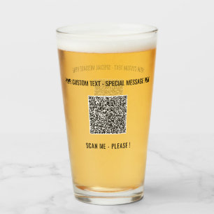Uw QR-code Aangepaste tekstPromotioneel Glas Voorb