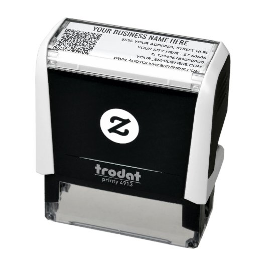 Uw QR-code Adres Professionele stempel Sjabloon (Product)