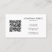 Uw QR-code Barcode Professioneel Modern Elegant Visitekaartje (Voorkant)