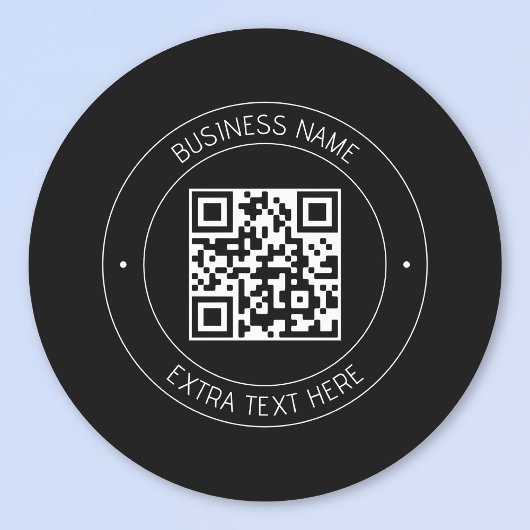 Uw QR-code & bewerkbare tekst | Zwart-wit Labels