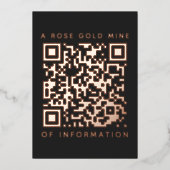 Uw QR Code Black Roos Gold Funny Discount Kaart (Voorkant)