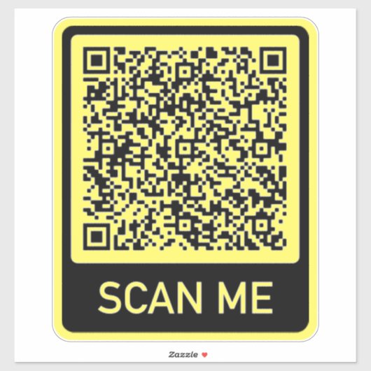 Uw QR-code bumpersticker sjabloon eigen kleur Sticker (Vel)