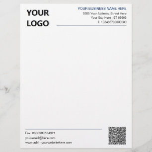 Uw QR Code Business Letterhead Voorbeeld met Logo Briefhoofd