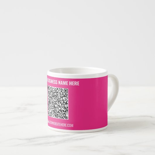 Uw QR Code Business Mok Aangepaste tekst en kleure (Voorkant rechts)