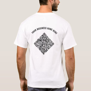 Uw QR Code Business T-shirt met aangepaste tekst