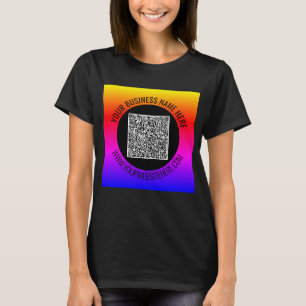 Uw QR Code Business T-shirt Voorbeeld aangepaste t