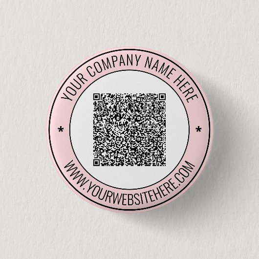 Uw QR Code Button met aangepaste tekst en kleuren (Voorkant)
