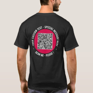Uw QR Code Custom Tekst Promotie Gift T-shirt