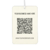 Uw QR-code Custom Text Business Luchtverfrisser (Voorkant)