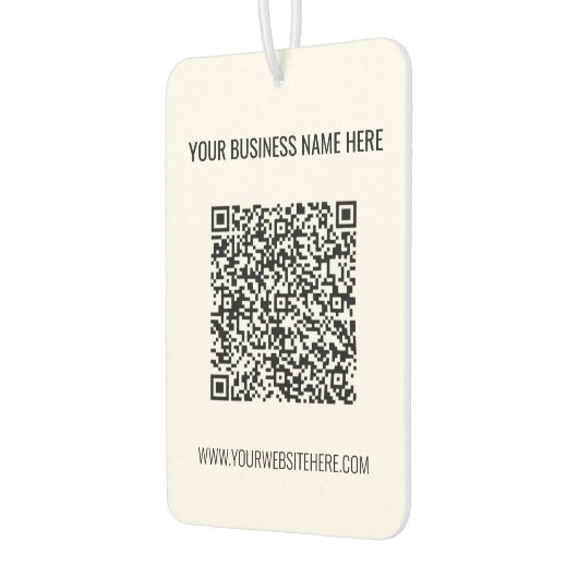 Uw QR-code Custom Text Business Luchtverfrisser (Links)