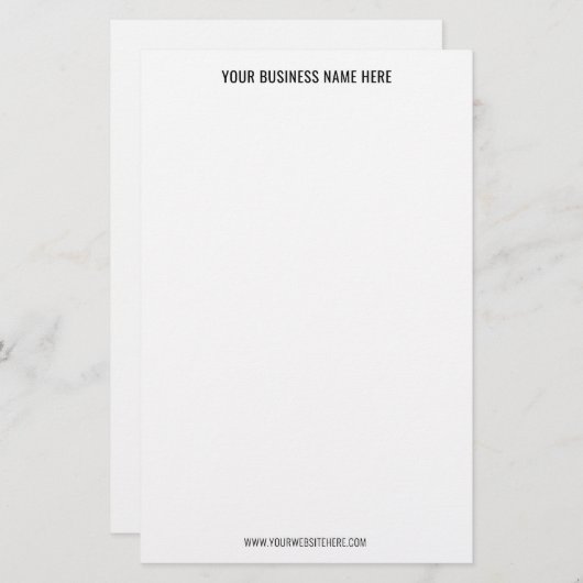 Uw QR-code Custom Text Business Stationery Paper Briefpapier (Voorkant / Achterkant)