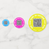 Uw QR Code Custom Text Confetti Kies Kleuren (Achterkanten)