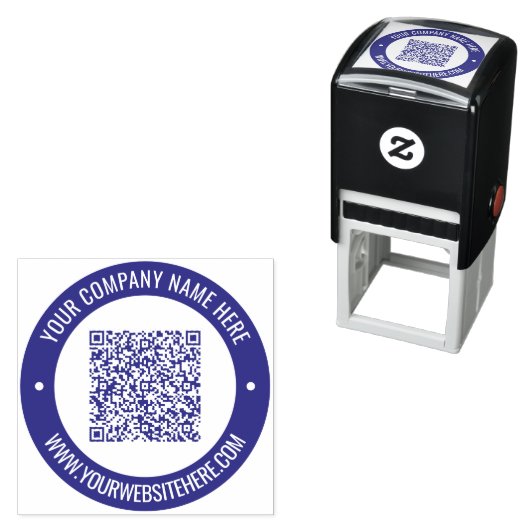 Uw QR-Code Douanetekst Ronde Stempel Kies Kleur (In situ)