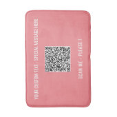 Uw QR-code en aangepast tekstbad Mat Kies kleur (Voorkant Verticaal)