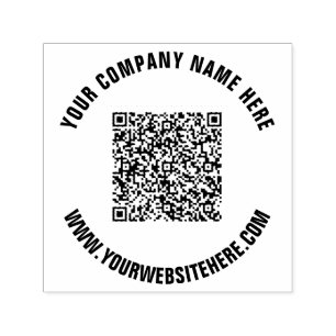 Uw QR-code en aangepaste tekst - Aangepaste stempe Zelfinktende Stempel
