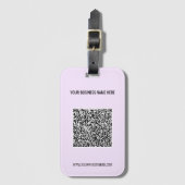 Uw QR-code en aangepaste tekst bagagelabel voorbee (Voorkant (verticaal))