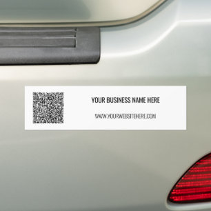 Uw QR-code en aangepaste tekst Bumpersticker
