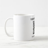 Uw QR-code en aangepaste tekst Business Coffee Mok (Links)
