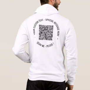 Uw QR-code en aangepaste tekst Business Hoodie