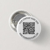 Uw QR-code en aangepaste tekst Button (Voorkant /achterkant)