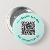 Uw QR-code en aangepaste tekst Button Sjabloon (Voorkant /achterkant)