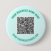 Uw QR-code en aangepaste tekst Button Sjabloon (Voorkant)