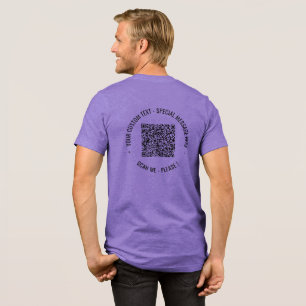 Uw QR-code en aangepaste tekst gepersonaliseerd Tri-Blend Shirt