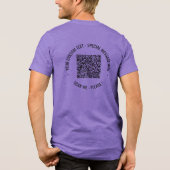 Uw QR-code en aangepaste tekst gepersonaliseerd Tri-Blend Shirt (Achterkant)