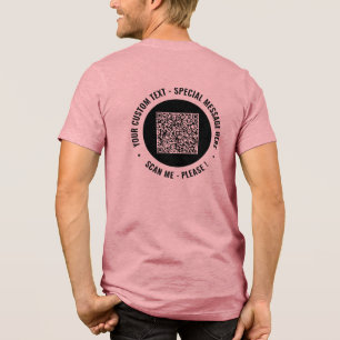 Uw QR-code en aangepaste tekst gepersonaliseerd Tri-Blend Shirt