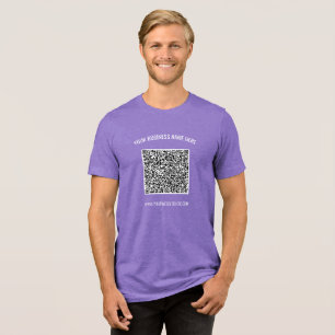 Uw QR-code en aangepaste tekst gepersonaliseerde T Tri-Blend Shirt
