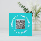 Uw QR-code en aangepaste tekst Kaart Kies kleuren (Staand voorkant)