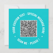 Uw QR-code en aangepaste tekst Kaart Kies kleuren (Voorkant)
