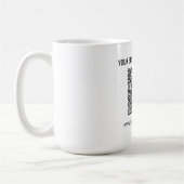 Uw QR-code en aangepaste tekst koffiemok cadeau (Links)