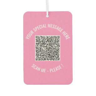 Uw QR-code en aangepaste tekst luchtverfrisser