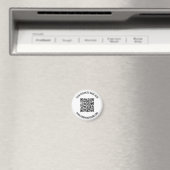 Uw QR Code en Aangepaste Tekst Magnet Gift Magneet (Insitu (Vaatwasser))