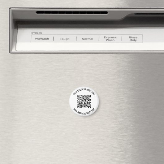 Uw QR Code en Aangepaste Tekst Magnet Gift Magneet (Insitu (Vaatwasser))