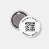 Uw QR Code en Aangepaste Tekst Magnet Gift Magneet (Voorkant / Achterkant)
