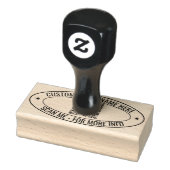 Uw QR-code en aangepaste tekst Ovaal stempel Sjabl (Stempel)