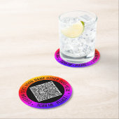 Uw QR Code en Aangepaste Tekst Papier Onderzetter (Insitu)
