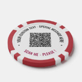 Uw QR-code en aangepaste tekst Poker Chips Voorbee (Enkel)